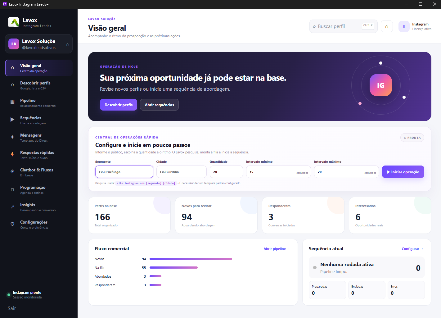 Pipeline Lavox Instagram Leads+